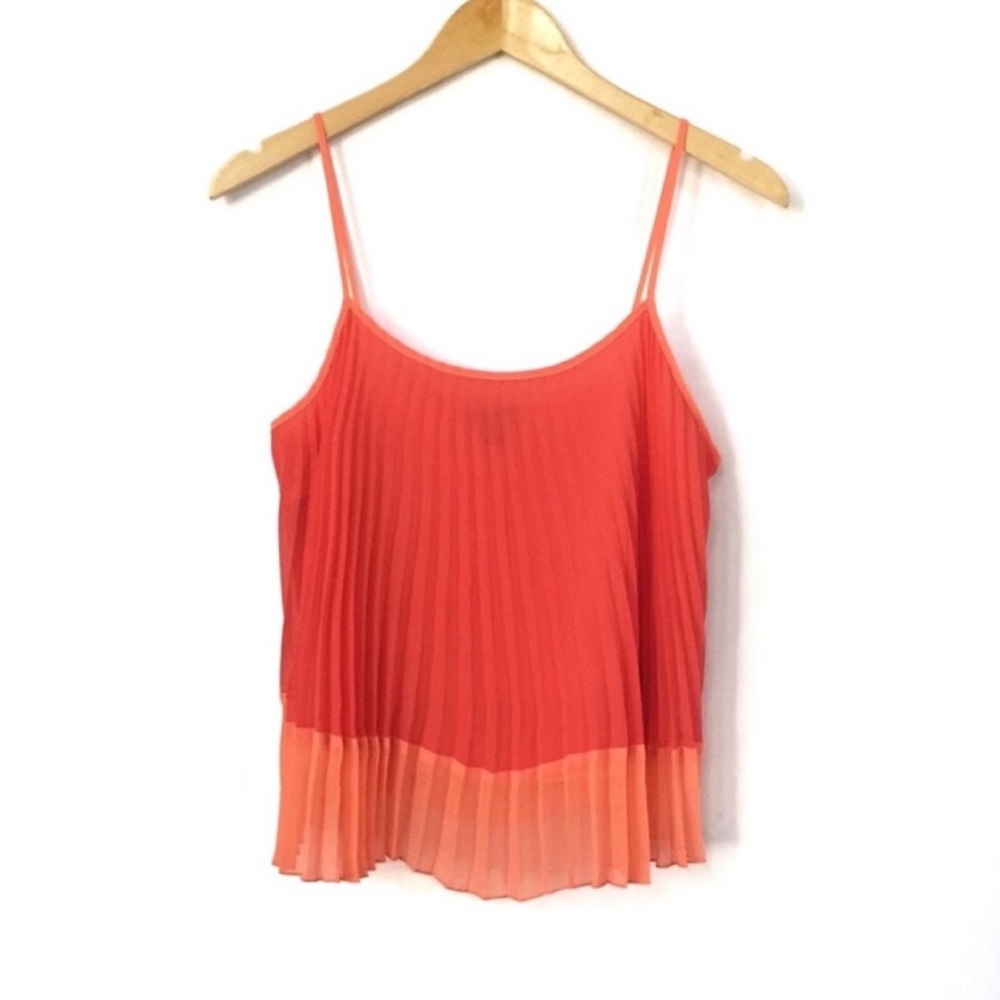 Bebe Accordian Pleat Colorblock Cami